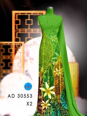 Vải Áo Dài Hoa In 3D AD 30553 31